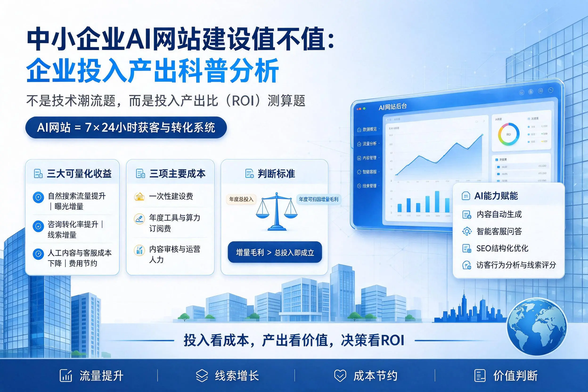 中小企业AI网站建设值不值：衢州企业投入产出科普分析
