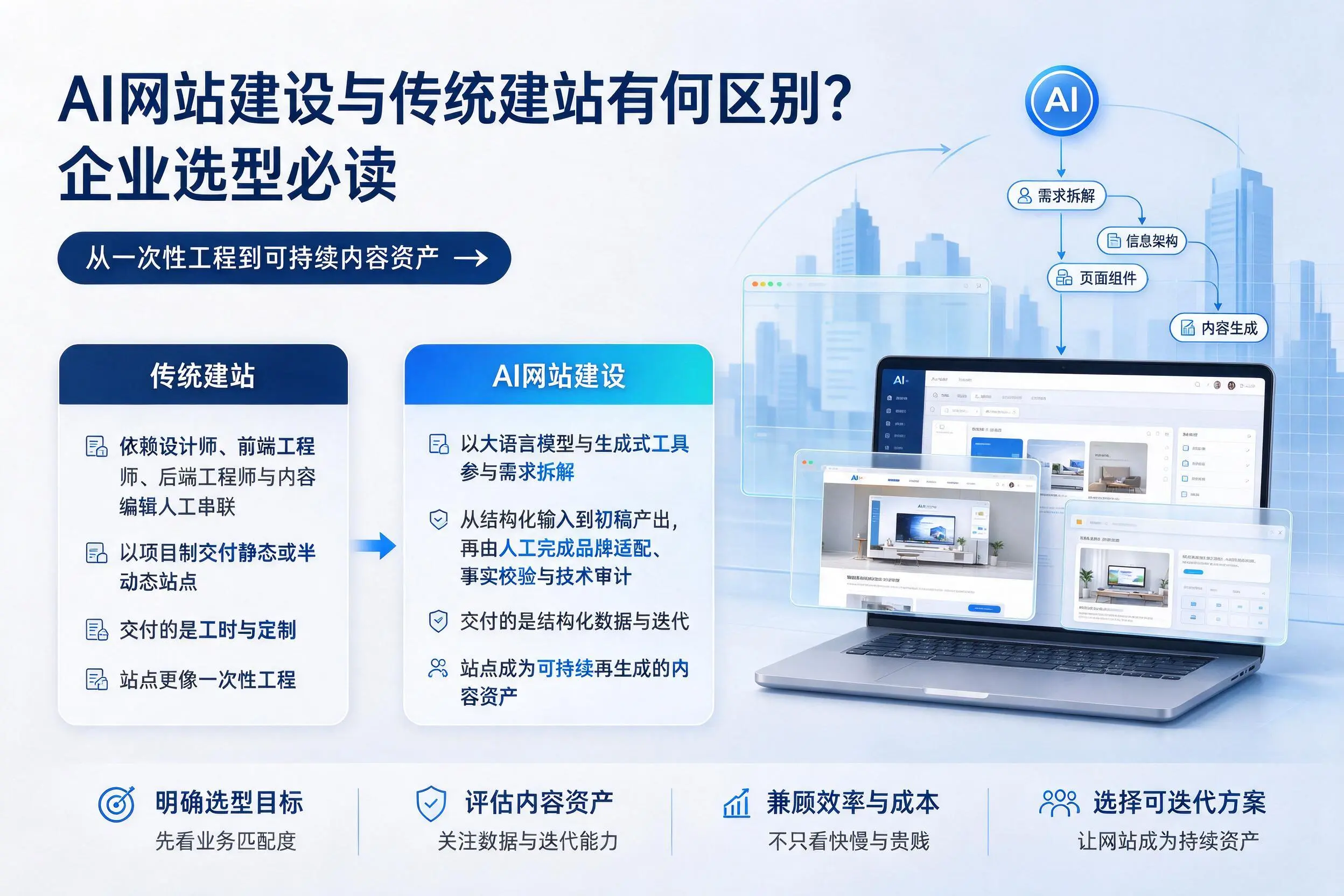AI网站建设与传统建站有何区别?衢州企业选型必读