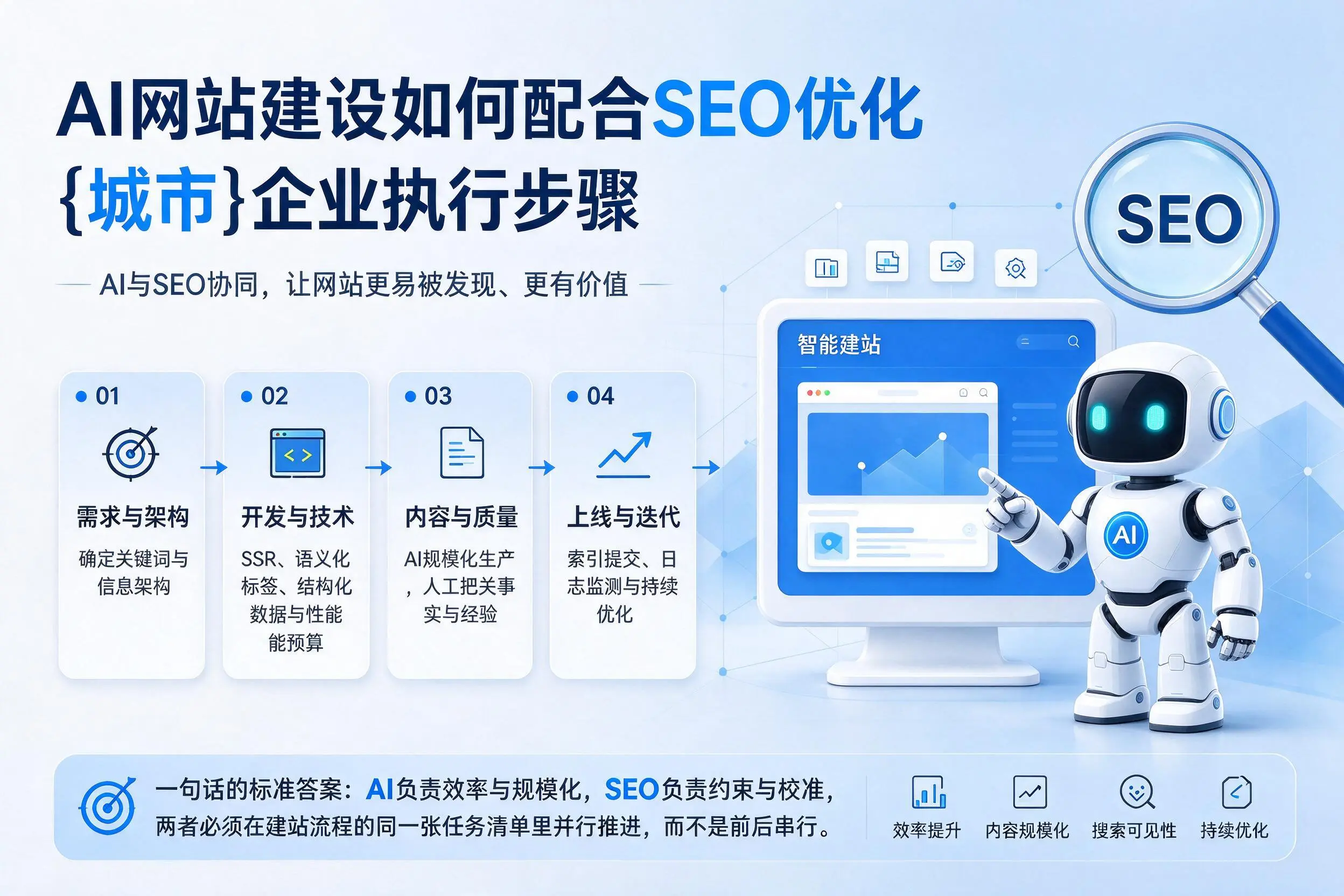 AI网站建设如何配合SEO优化,衢州企业执行步骤