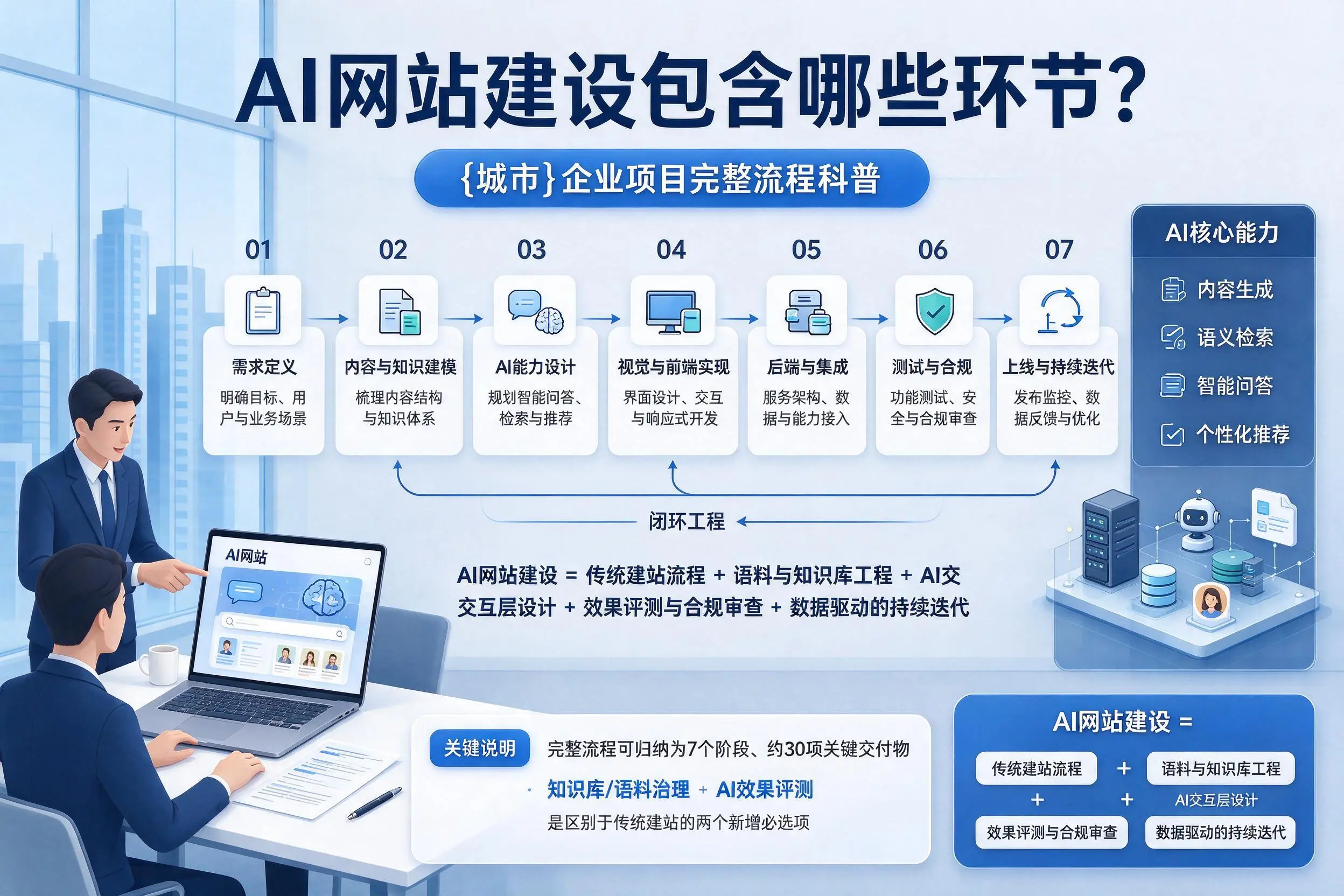 AI网站建设包含哪些环节?衢州企业项目完整流程科普