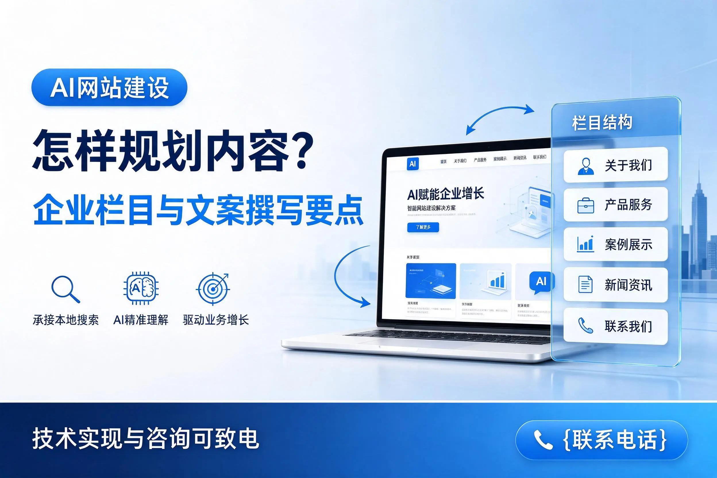 AI网站建设怎样规划内容？衢州企业栏目与文案撰写要点