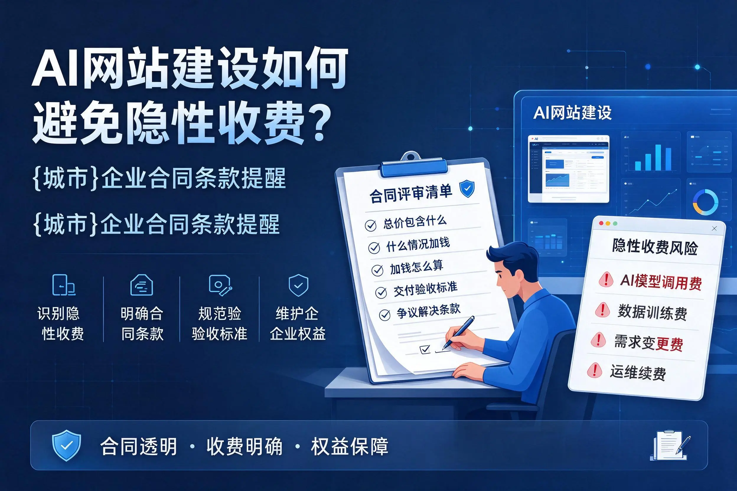 AI网站建设如何避免隐性收费？衢州企业合同条款提醒
